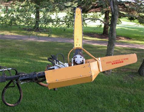 chainsaw holder for skid steer|limb saw attachment for tractor.